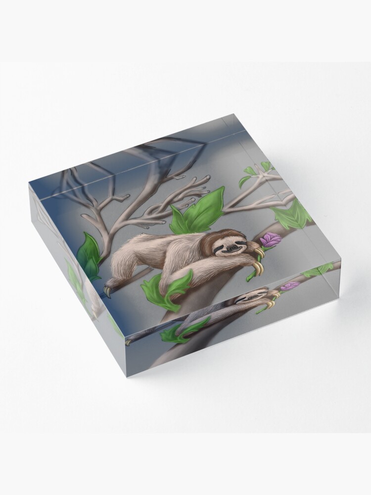 Alternate view of Just Chilin like a Sloth Acrylic Block