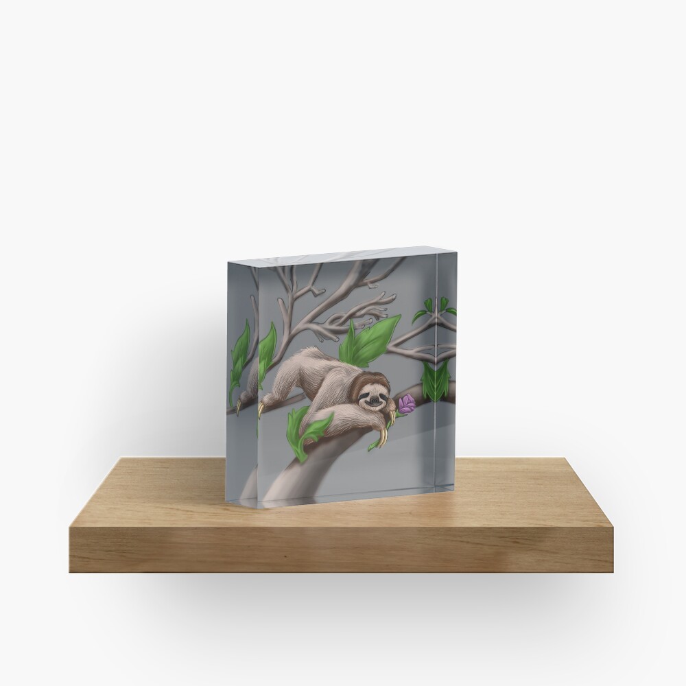 Just Chilin like a Sloth Acrylic Block