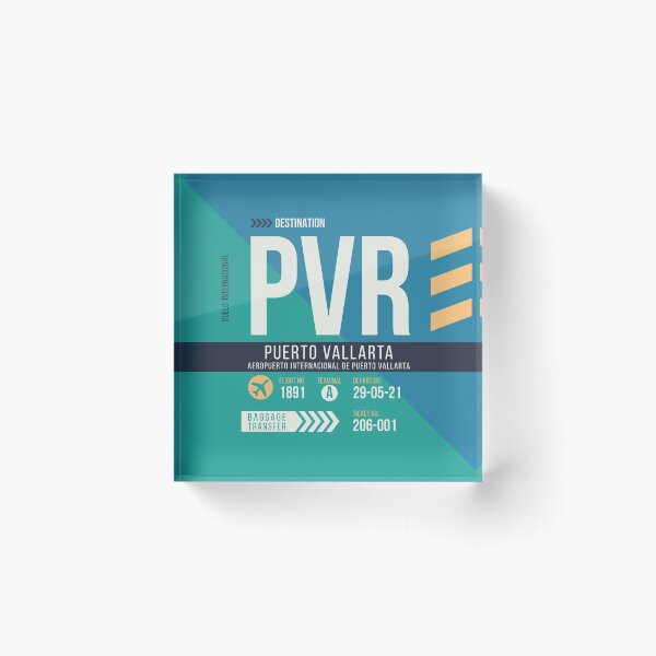 Item preview, Puerto Vallarta (PVR) Airport Code Baggage Tag designed and sold by SLAG-Creative.