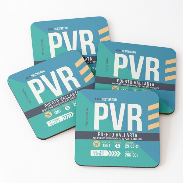 Item preview, Puerto Vallarta (PVR) Airport Code Baggage Tag designed and sold by SLAG-Creative.
