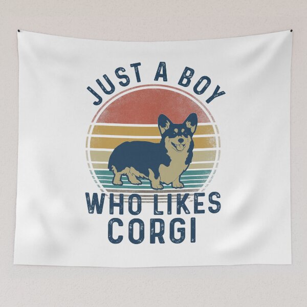 Item preview, Corgi Dog - Just A Boy Who Likes Corgi - Funny Best Gift Ideas For Birthday Holidays Dog Lover designed and sold by NDTStore.