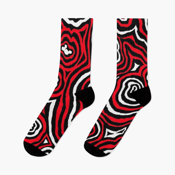 Item preview, Psychedelic Red and Black Ripple Pattern Digital Painting, Single and Repeating Pattern designed and sold by Nicolette Olivier.