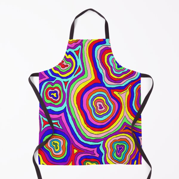 Item preview, Psychedelic Rainbow Ripple Pattern Digital Painting, Single and Repeating Pattern designed and sold by Nicolette Olivier.