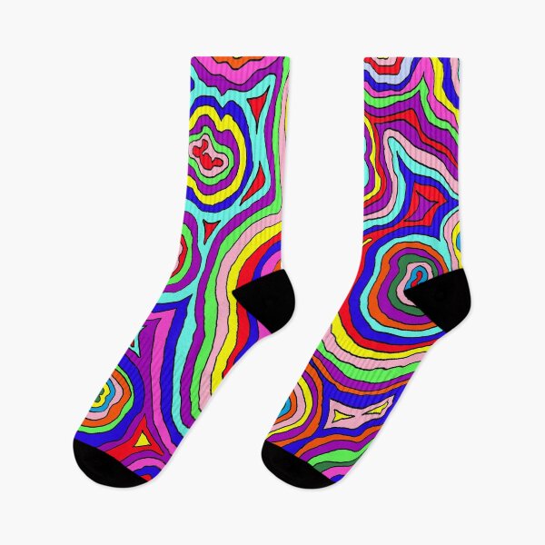 Item preview, Psychedelic Rainbow Ripple Pattern Digital Painting, Single and Repeating Pattern designed and sold by Nicolette Olivier.