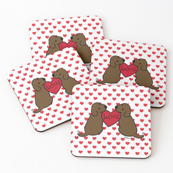 Item preview, Chocolate Labrador Twins with Love designed and sold by HappyLabradors.