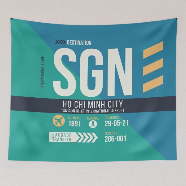 Item preview, Ho Chi Minh City (SGN) Airport Code Baggage Tag designed and sold by SLAG-Creative.