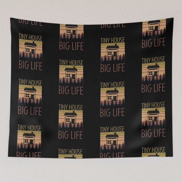 Item preview, Tiny House Big Life Retro Vintage  designed and sold by InkItStudio.