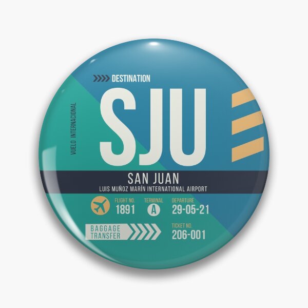 Item preview, San Juan (SJU) Airport Code Baggage Tag designed and sold by SLAG-Creative.