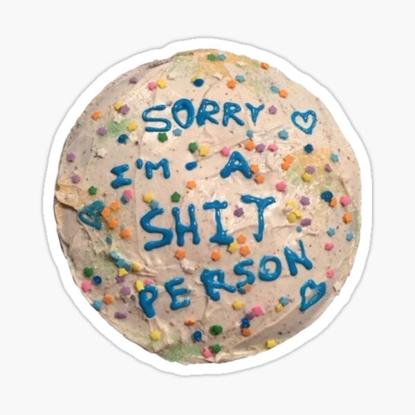 Item preview, apology cake designed and sold by skramzgirl.