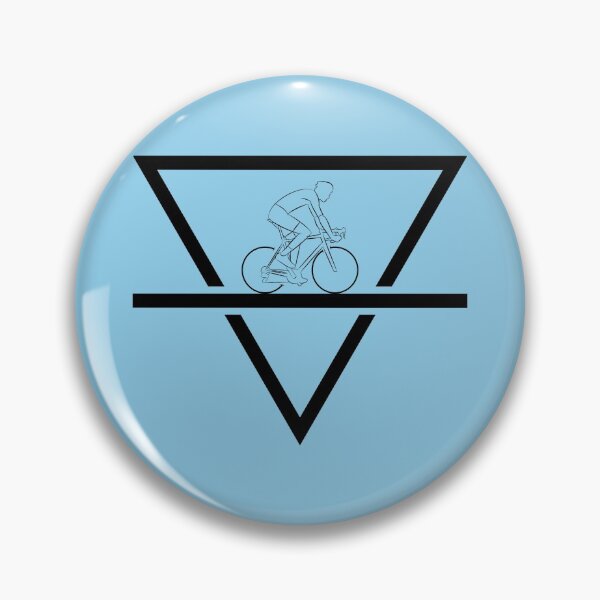 Item preview, Bicycle Rider in Geometric Bar Triangle Shape Black designed and sold by RabeDesigns.
