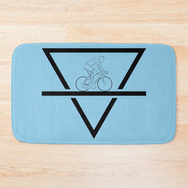 Item preview, Bicycle Rider in Geometric Bar Triangle Shape Black designed and sold by RabeDesigns.