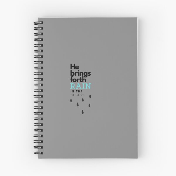 Item preview, Christian design quote He brings forth rain in the desert designed and sold by pureheartvision.