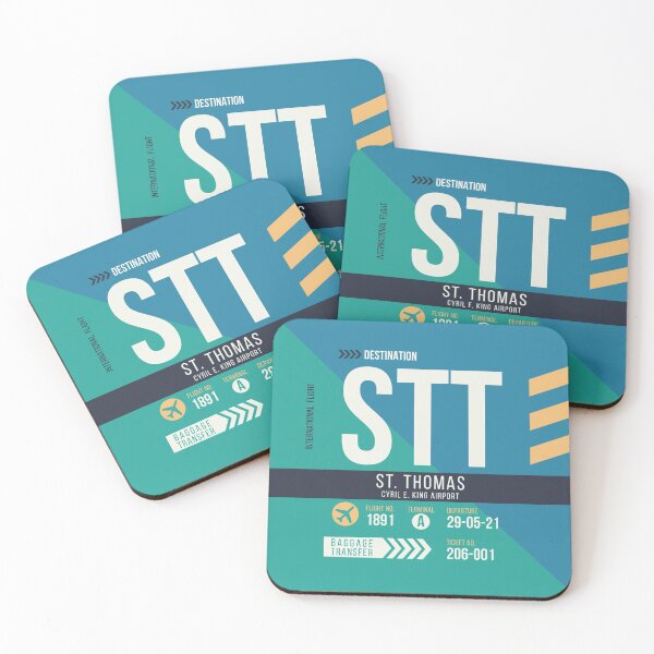 Item preview, St. Thomas (STT) Airport Code Baggage Tag designed and sold by SLAG-Creative.