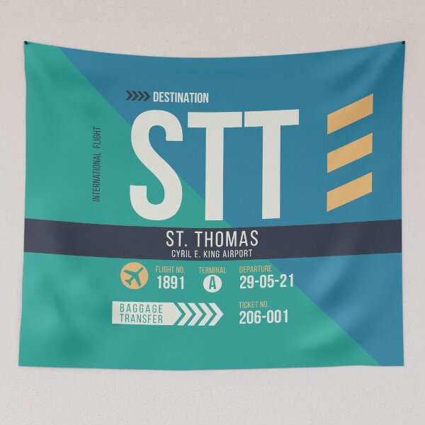 Item preview, St. Thomas (STT) Airport Code Baggage Tag designed and sold by SLAG-Creative.