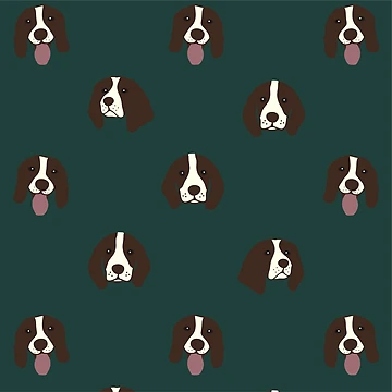 Artwork thumbnail, Springer Spaniel Pattern by elysialucas