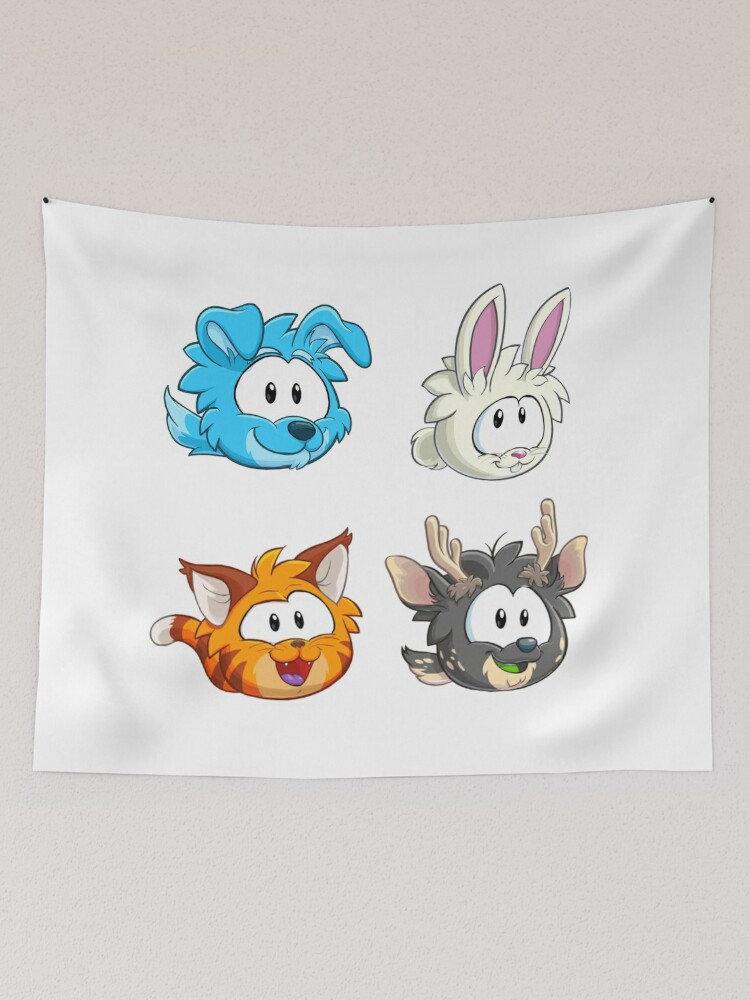 Tela decorativa «Club Penguin Cute Animal Puffles» de Qoute-for-Qoute |  Redbubble