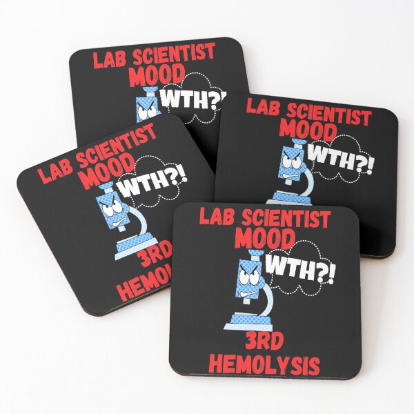 Item preview, LAB SCIENTIST MOOD CARTOON MICROSCOPE WTH?! 3RD HEMOLYSIS FUNNY MEDICAL LABORATORY SCIENTIST  designed and sold by Hippiesole.
