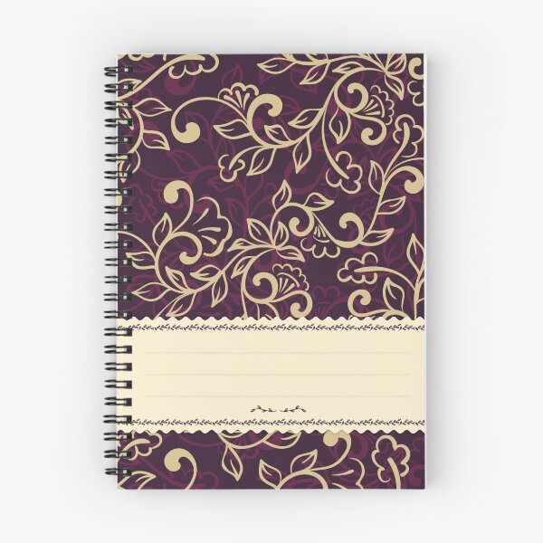 Item preview, Floral Ornamental Pattern Spiral Book with Name Slip (Floral Ornamental Pattern Spiral Notebook with Name Slip) designed and sold by Mushrankhan.