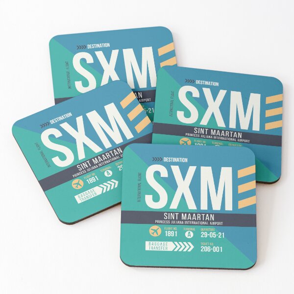 Item preview, St. Martin (SXM) Airport Code Baggage Tag designed and sold by SLAG-Creative.