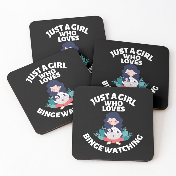 Item preview, Just a Girl Who Loves Binge Watching Gift Essential Binge Watching T-Shirt designed and sold by Shirtilike.