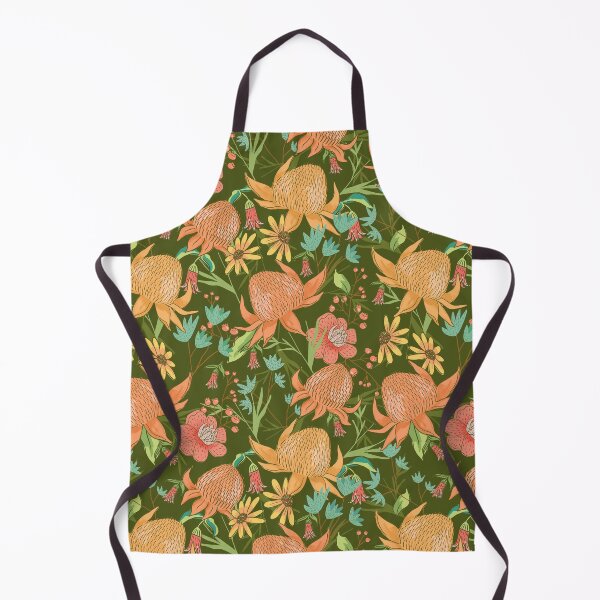 Item preview, Australian Florals on Green designed and sold by latheandquill.