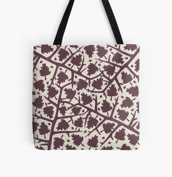 Hawthorn Tree pattern All Over Print Tote Bag