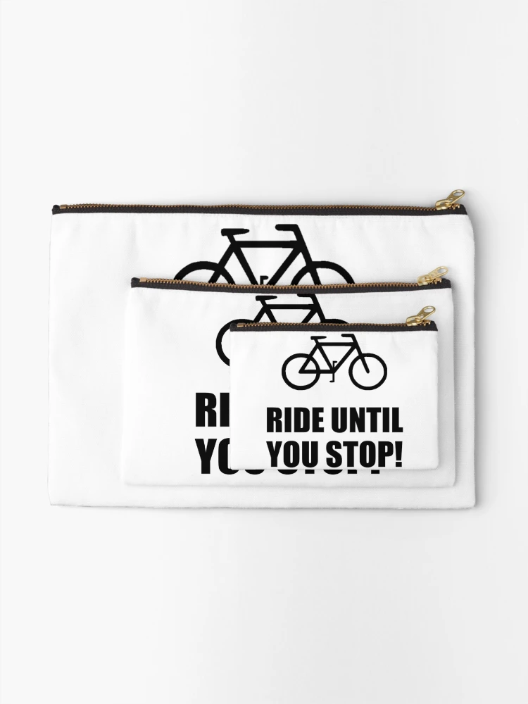 Thumbnail 2 of 4, Zipper Pouch, Bike Ride Until Stop designed and sold by TheBestStore.