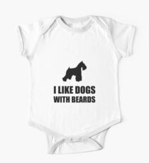 Body de manga corta Schnauzer de barba de perro