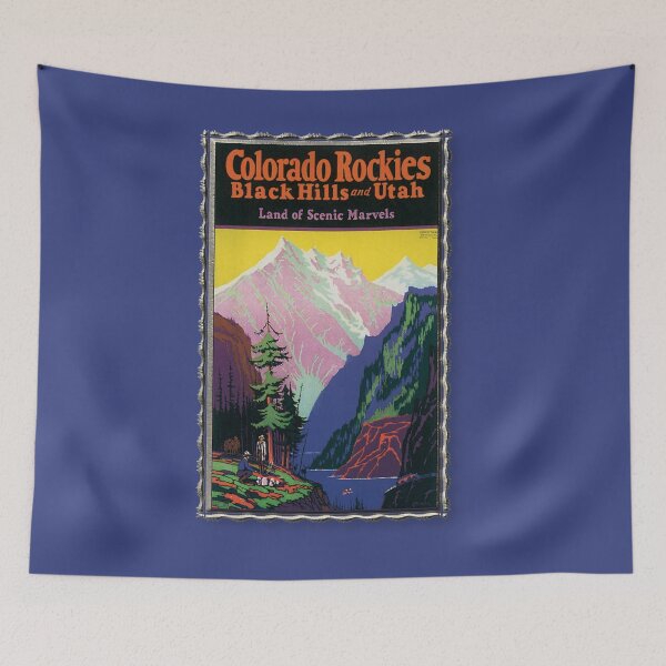 Artikelvorschau, Vintage gerahmte Kunst von Colorado Rockies entworfen und verkauft von SoldierAlways.