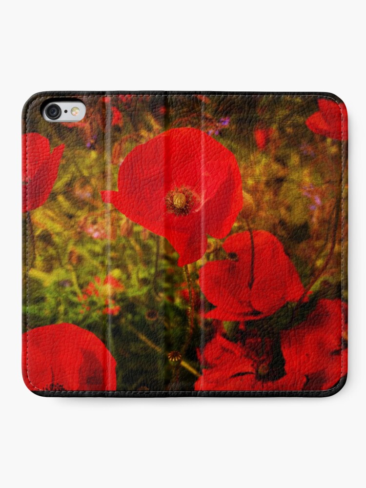 Alternate view of Poppies iPhone Wallet