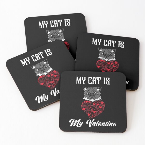 Aperçu de l'œuvre mon chat est ma valentine, chat persan créée et vendue par teesBYAlioui.