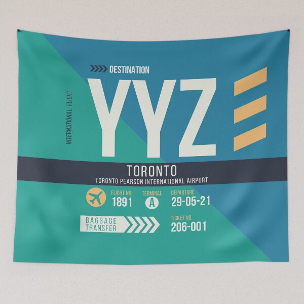 Item preview, Toronto (YYZ) Airport Code Baggage Tag designed and sold by SLAG-Creative.