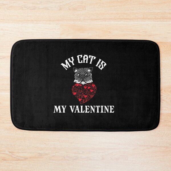 Aperçu de l'œuvre mon chat est ma valentine, chat persan créée et vendue par teesBYAlioui.
