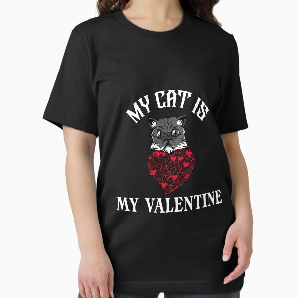 Aperçu de l'œuvre mon chat est ma valentine, chat persan créée et vendue par teesBYAlioui.