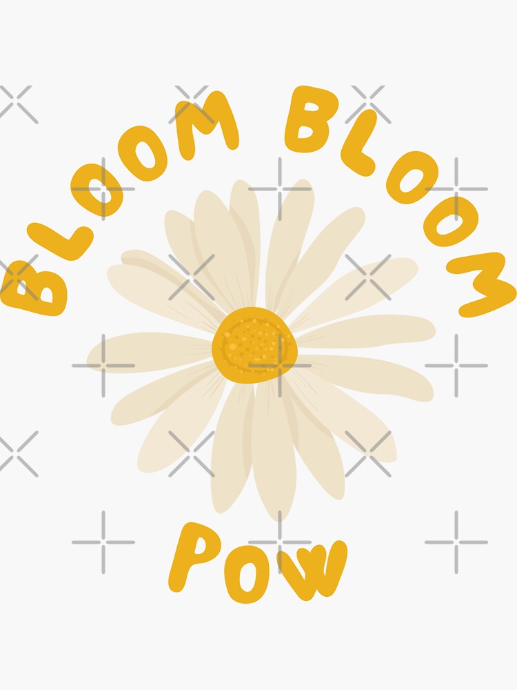 "THE BOYZ Bloom Bloom Pow Cute Retro Lyrics" Sticker for Sale by SugarSaint Redbubble