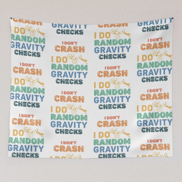 Item preview, Gravity Checks Cycopath - Funny Cycling Pun Vintage Retro designed and sold by Scratches Tees.