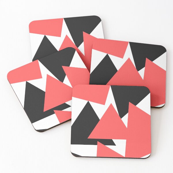Item preview, Black And Pink Geo Graphic Pattern designed and sold by LittleIconShop.