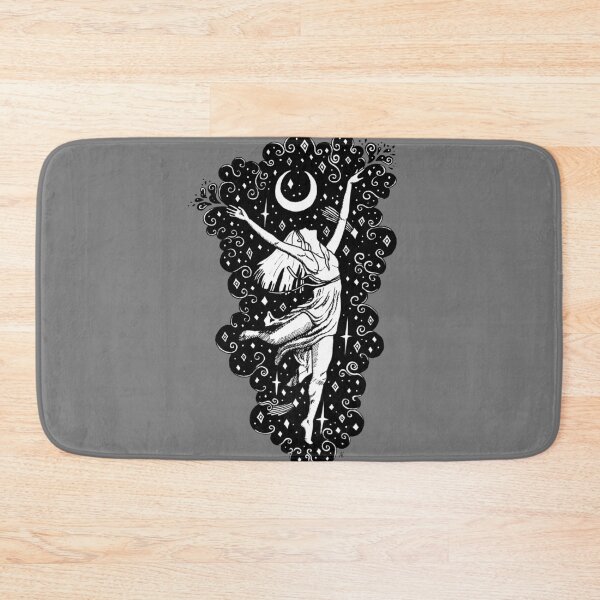 Item preview, Moon Goddess Dancing Amongst the Stars and the Moon. Drawing Illustration designed and sold by Alika's  Garden.