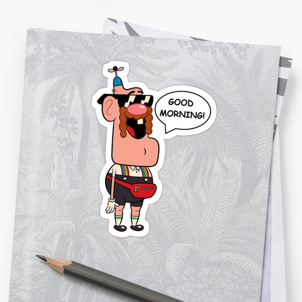 uncle-grandpa-good-morning-stickers-by-riccivela-redbubble