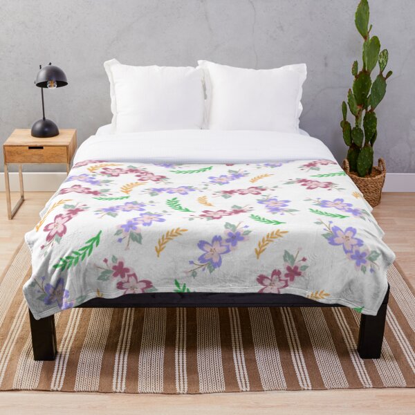 Item preview, Pink and Purple Floral Pattern with White Background designed and sold by PatternHeavens.