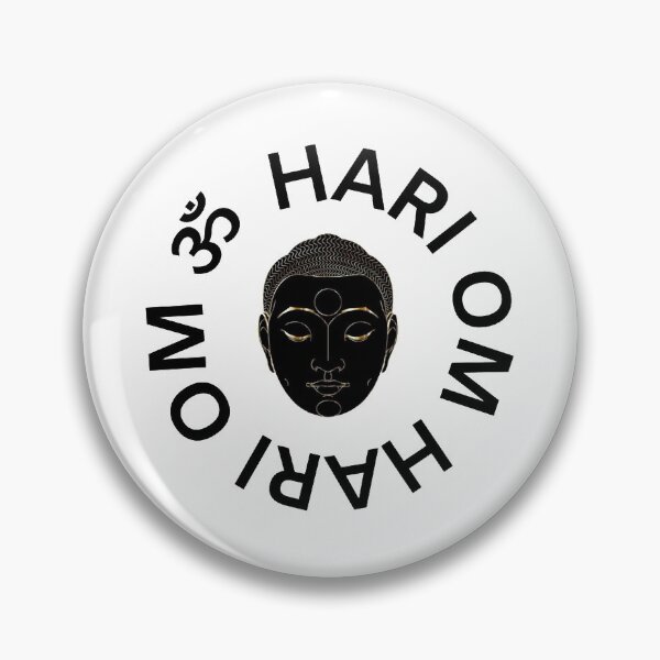 Item preview, Hari OM Circle Golden Buddha Third Eye Head designed and sold by shantishirts.