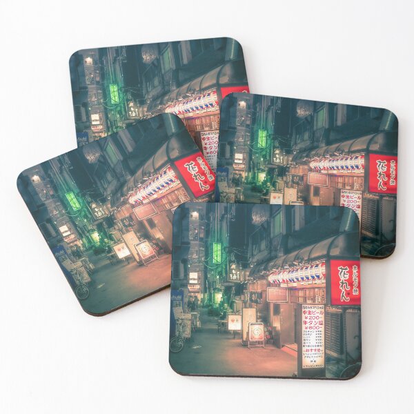 Item preview, Dark City vibe midnight Green backstreet in Tokyo. designed and sold by TokyoLuv.