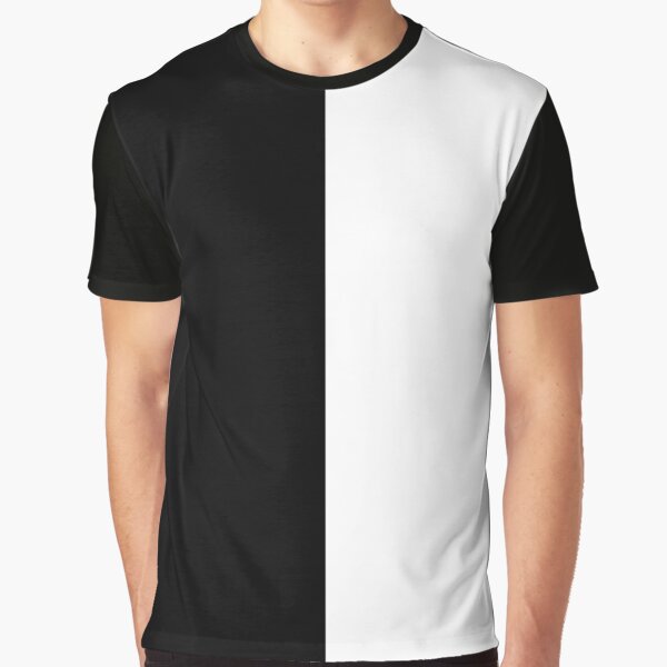 Camiseta «Mitad y mitad en blanco negro» de rewstudio | Redbubble