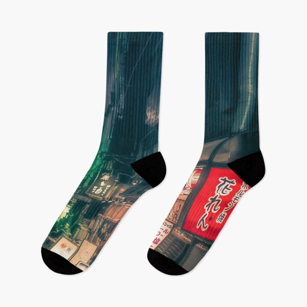 Item preview, Dark City vibe midnight Green backstreet in Tokyo. designed and sold by TokyoLuv.