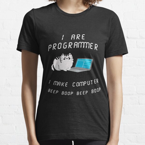 I are programmer I make computer Beep boop cat Essential T-Shirt