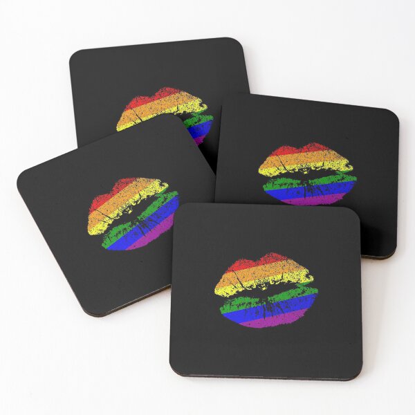 Item preview,  Lgbt Rainbow Kissing Lips Essential Sticker designed and sold by Love2MakeArt.