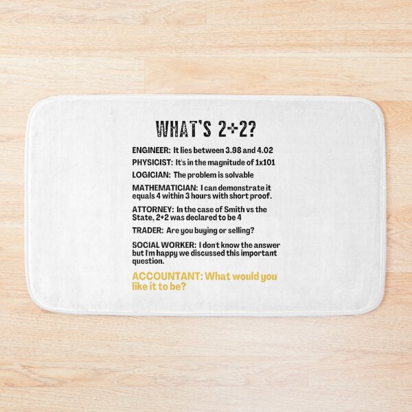 Item preview, What's 2+2? Funny Accountant Pun designed and sold by IntegrityDesign.
