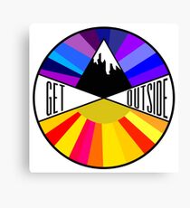 Get Outside | Mountain & Sun Canvas Print