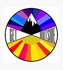 Get Outside | Mountain & Sun Photographic Print