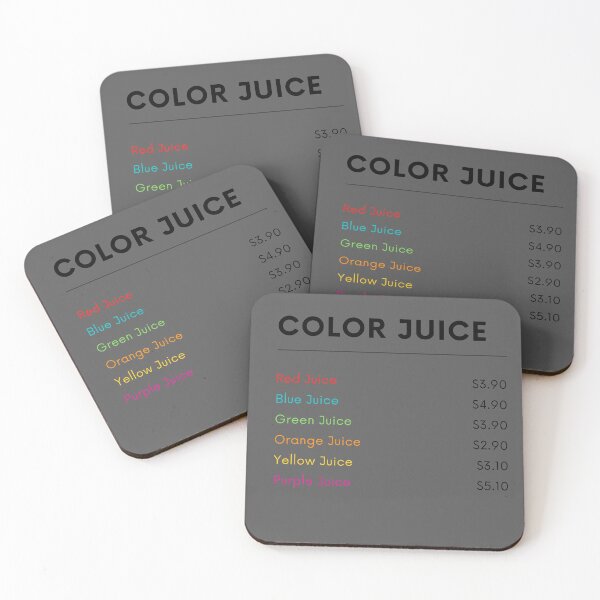 Item preview, Color Juice Menu Prices designed and sold by dino8.